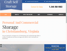 Tablet Screenshot of craftselfstorage.com